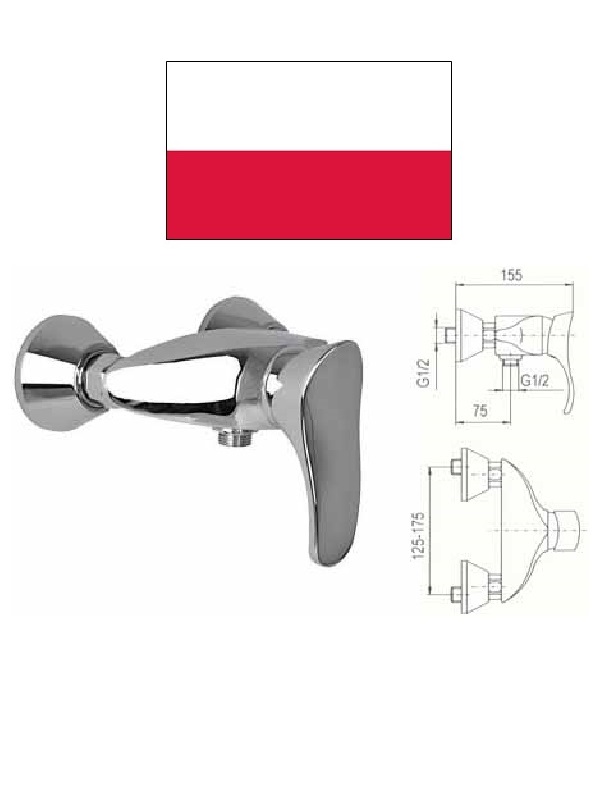 Dušas krāna korpuss 486-020-00, GRANIT