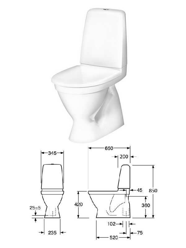 WC kompaktpods WC2/4,vert, plānais vāks