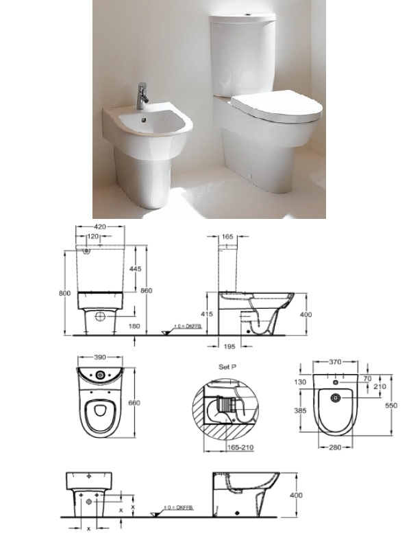 WC kompaktpods ar vāku 6I DUO