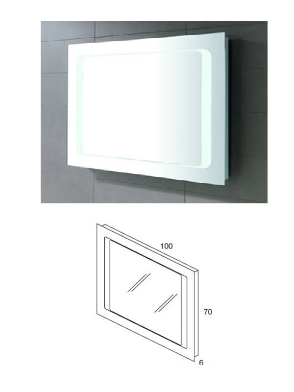 Spogulis LUX 100X70 20310, LUX