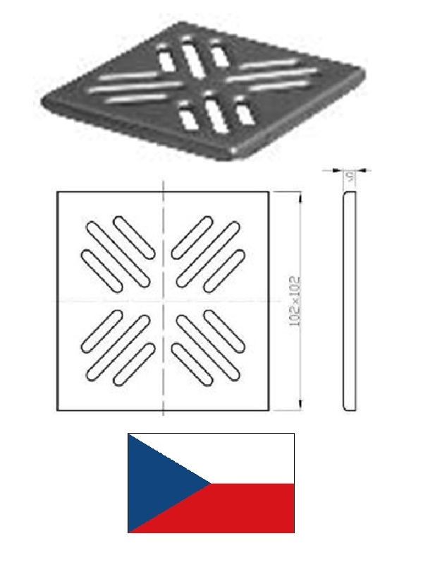 Trapu reste 100x100 ner.tērauds NSI50C0