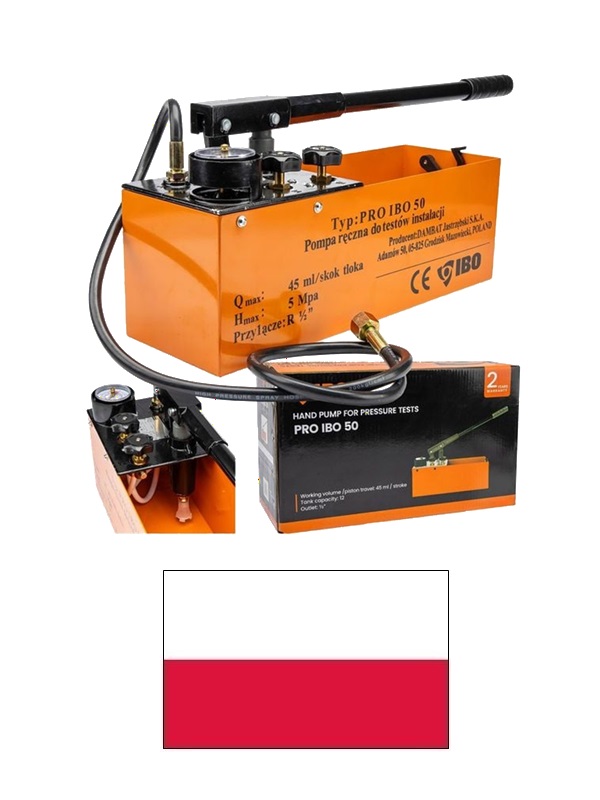 Testpumpis PR-50 spiediena pārbaudei, PR-50