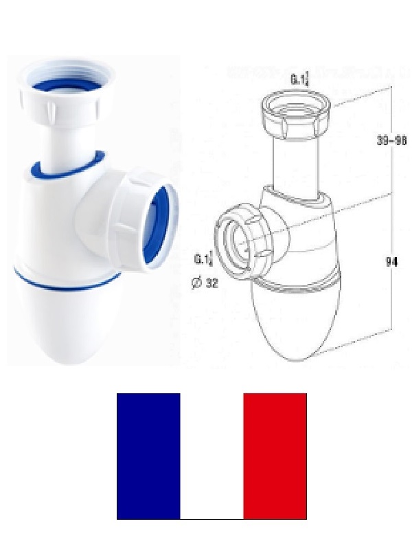 Sifons izlietnei 11/4*x32, 0201284, EASYPHON