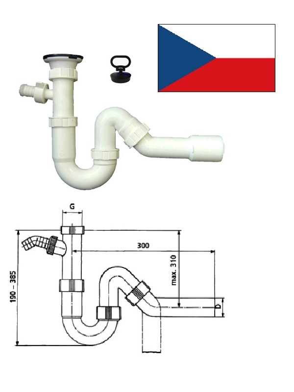 Sifons virt.izl+veļas maš.piesl. ED30451
