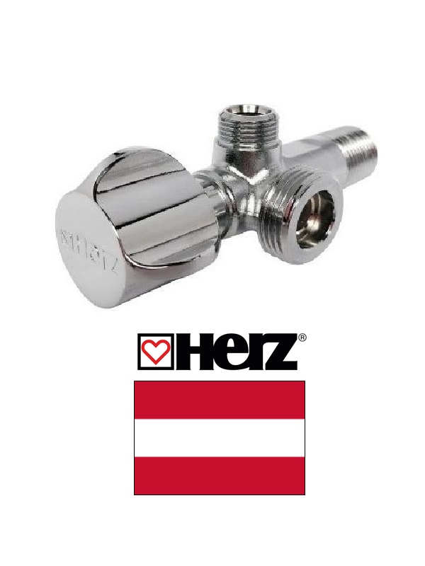 Komb.stūra ventilis 1/2x3/4x3/8 UH13111, 1/2x3/4x3/
