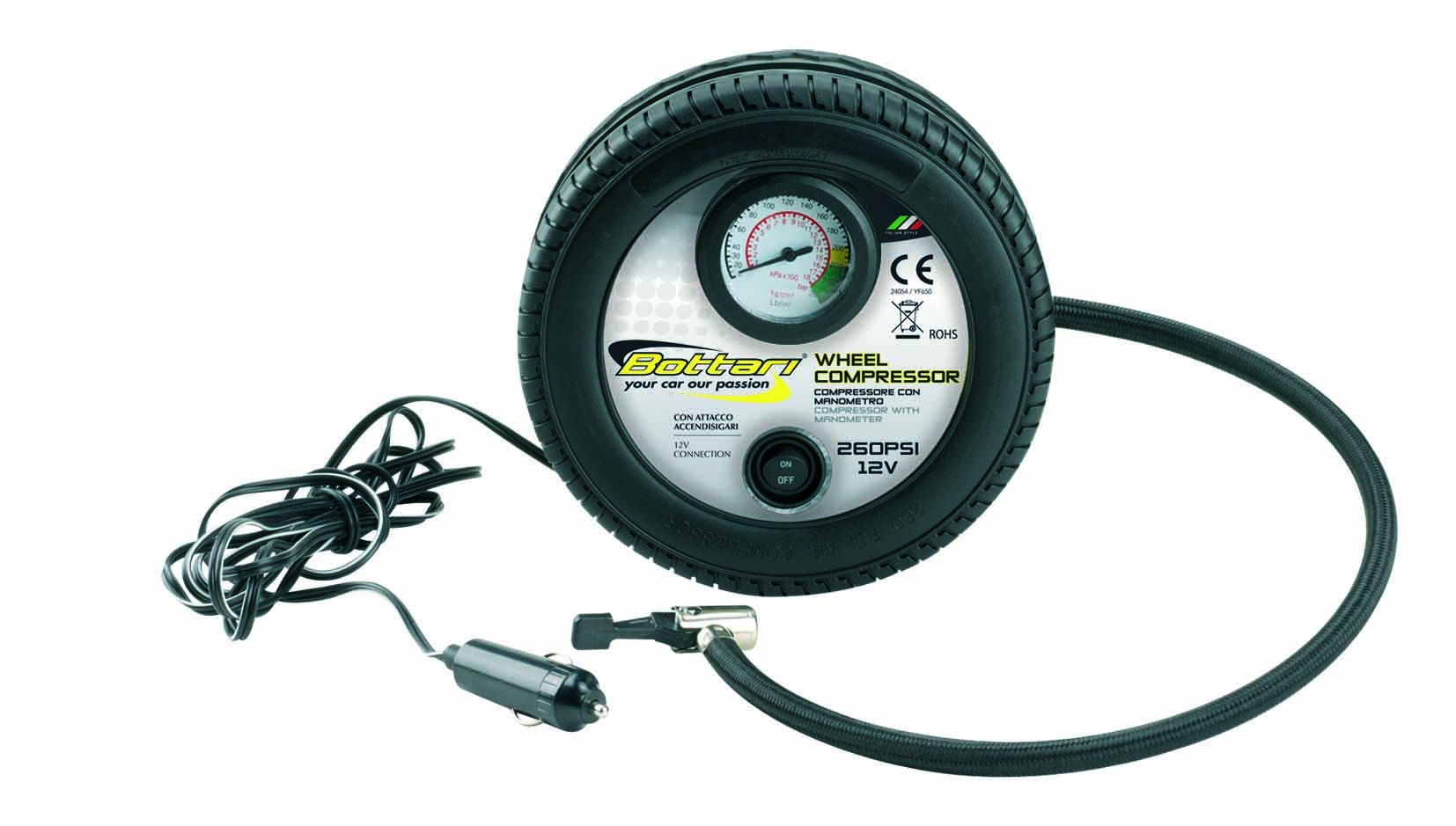 Gaisa kompresors ar manometru 12V 260
