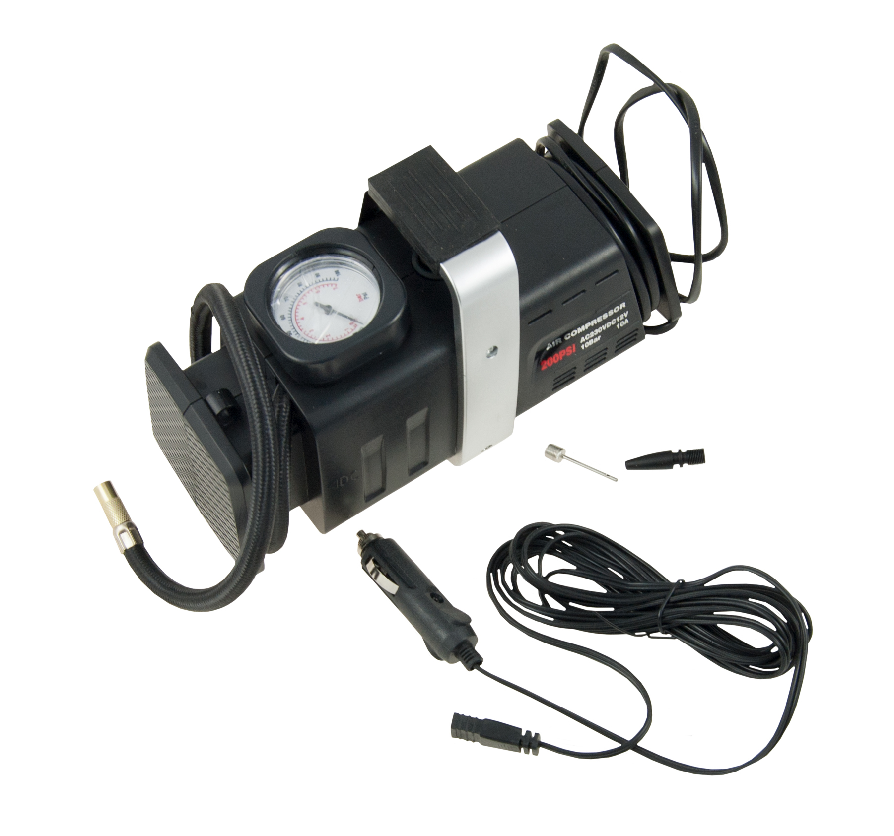 Gaisa kompresors ar manometru 12V/220V &quot