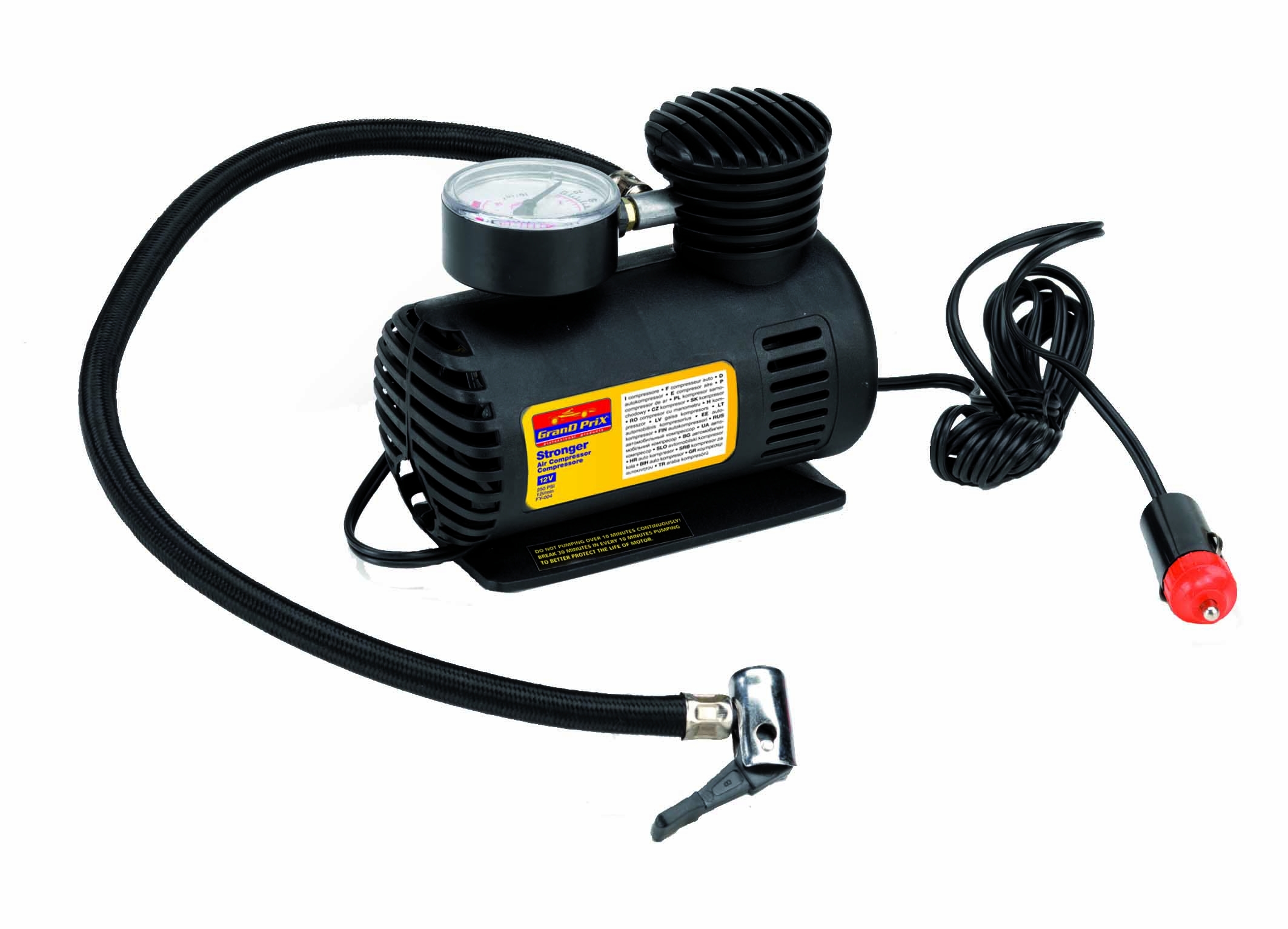 Kompresors ar manometru 12V 250 PSI