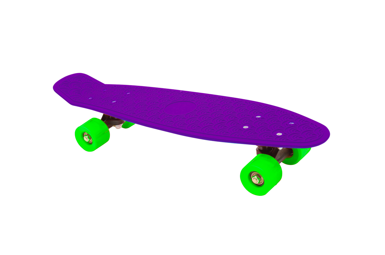 Bērnu skrituļdēlis BIMBO BIKE, violets/ zaļš