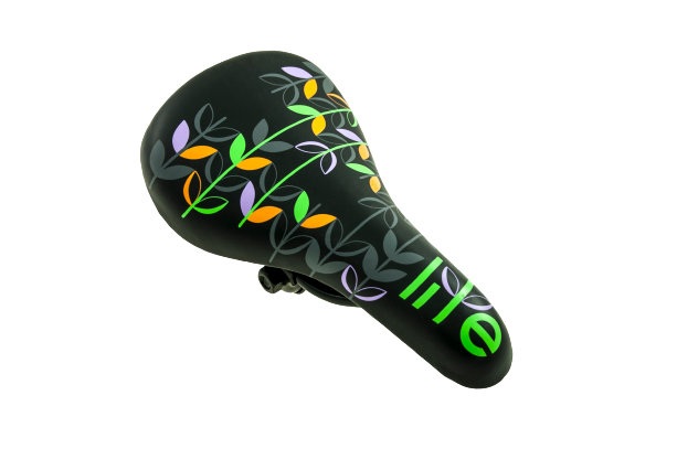 Bērnu velosipēda sēdeklis "LEAF", melns