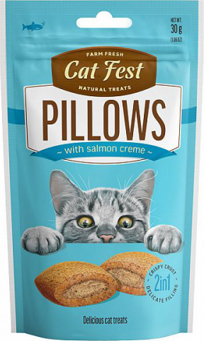 CatFest Spilventiņi ar laša gaļas pildijumu30g