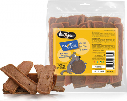 HAU&MIAU beef slices 500g - Liellopu