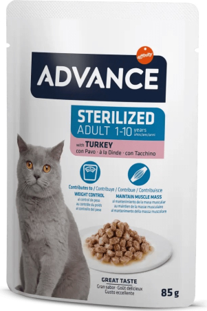 Advance Cat Sterilized Turkey 85gr -