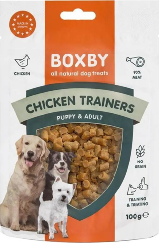 BOXBY CHICKEN TRAINERS 100G - UZKODAS