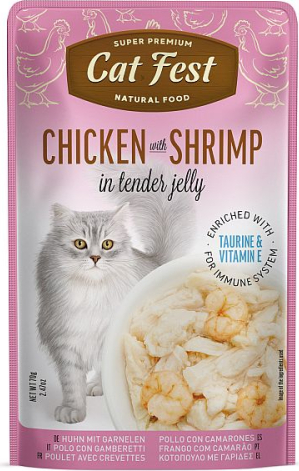 CatFest Chicken With Shrimp in Jelly