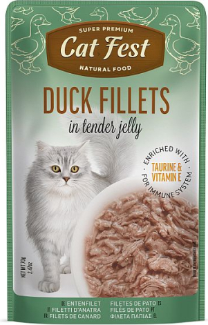 CatFest Duck Fillets in Jelly 70g