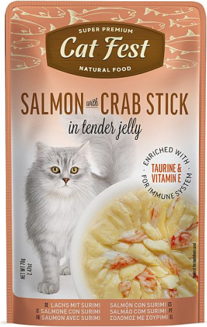 CatFest Salmon With Crab Stick in
