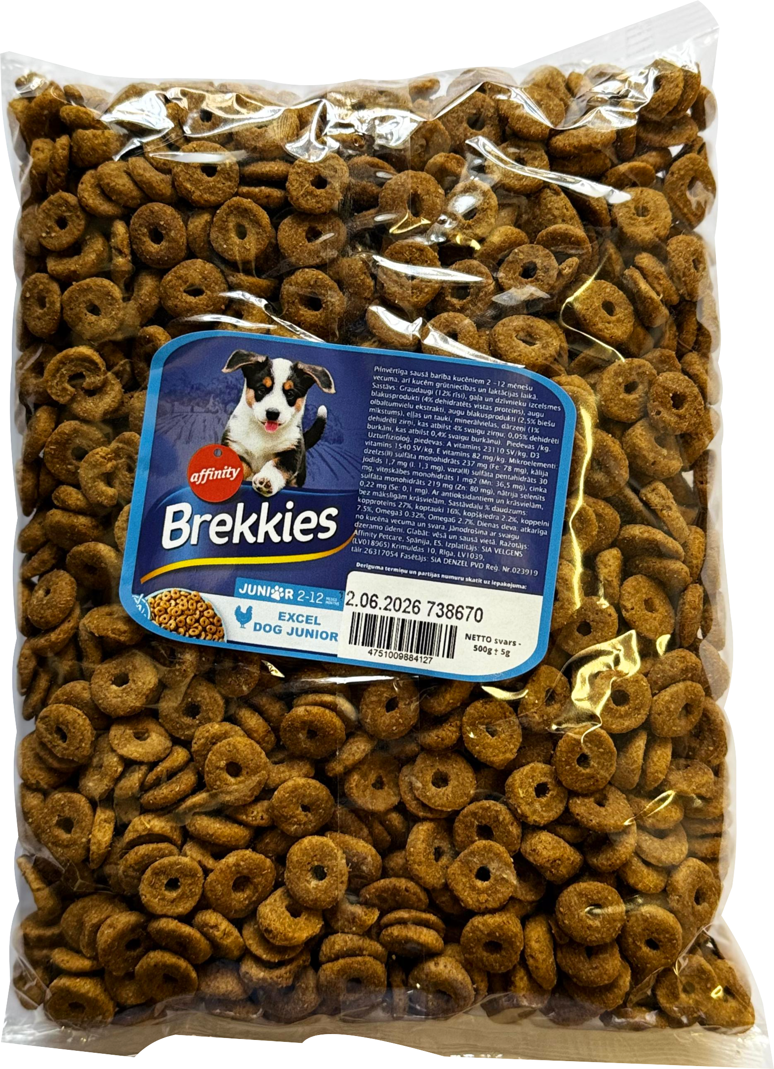 Fasēta barība Brekkies Dog Junior 0