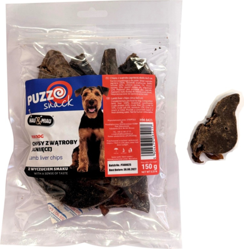 HAU&MIAU dog treat, lamb liver chips