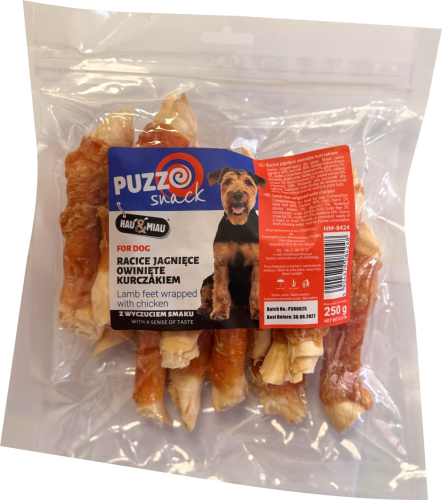 HAU&MIAU dog treat, lamb feet wrapped