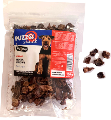 HAU&MIAU dog treat, beef lung, pieces
