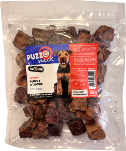HAU&MIAU dog treat, beef lung, cubes