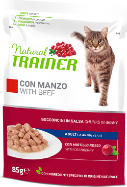 NATURAL TRAINER CAT BEEF 85G -