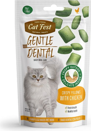 CatFest Dental Kraukšķīgie Spilventiņi ar vistas
