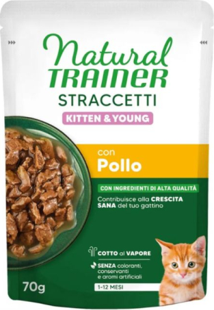 NATURAL TRAINER STRACCETTI KITTEN CHICKEN 70