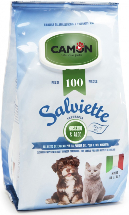 Camon Mitrās tīrīšanas salvetes Aloe Vera