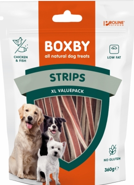 BOXBY STRIPS FOR DOGS 360g -