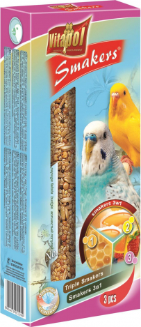 STANDARD Smakers 3in1(egg/honey/fruit) for budgie 3pcs