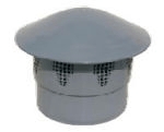 Ventilācijas caurule DN50 īsa, PP, pelēka