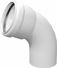 Līkums DN 40/90°,PP, balts