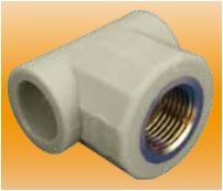 PPR trejgabals d32x3/4"F, pelēks