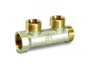 Kolektors 1x1/2"M 4-ceļu misiņa