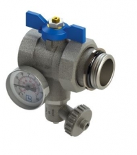 Lodveida ventilis VC481B 1"zils,(saskrūve