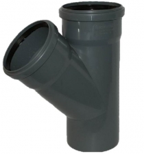 Atzars DN 75/75; 90°, PP, pelēks